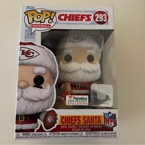 NWT Funko NFL Football Pop Santa Claus Vinyl Figure NFL Kansas City Chiefs 2024